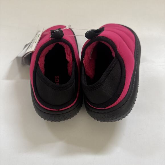 NEW Crocs Classic Puff Moc Slip Moccasin Dragon Fruit Kids Youth Girls 13 CHILD - Picture 2 of 9